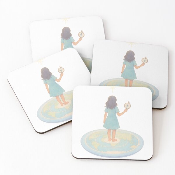 Item preview, The Compass Girl — Guided by Polaris on the Flat Earth Plane designed and sold by Little Truths.
