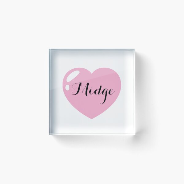 Item preview, Midge Name with pink Heart  designed and sold by Monika Howarth.