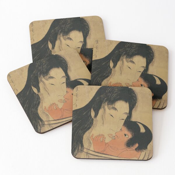 Item preview, Yamauba and Kintaro – Kitagawa Utamaro Ukiyo-e designed and sold by EmeraldeaArt.