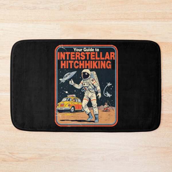 Artikelvorschau, Retro Interstellar Hitchhiking Grafik T-Shirt - Sci-Fi Humor Design entworfen und verkauft von Vintagenaut Co..