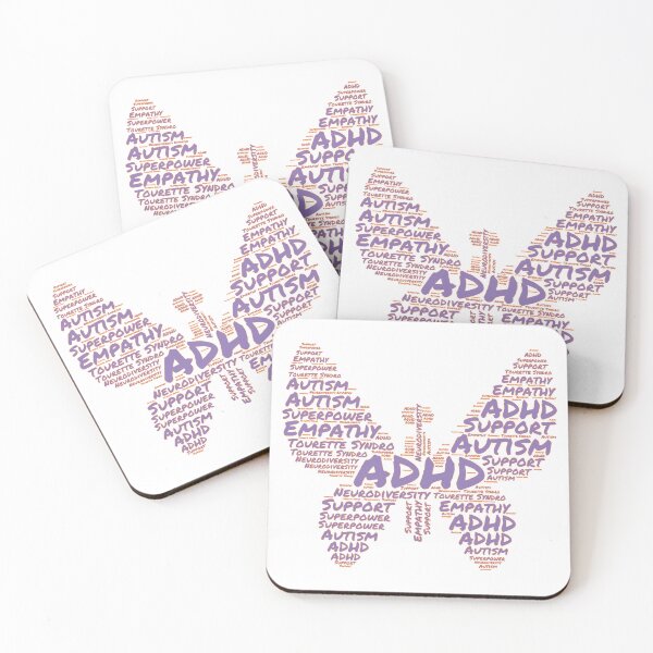 Item preview, Neurodiversity Butterfly – ADHD, Autism, Support & Empathy Word Art designed and sold by ZIPsketch.