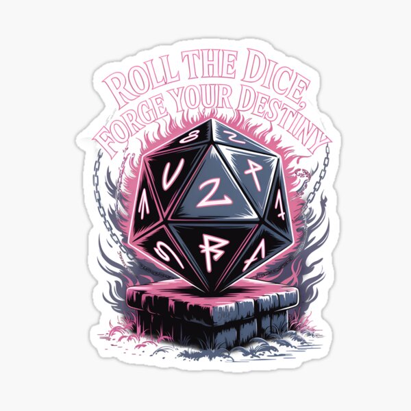 Item preview, Forge your destiny runic dice painting designed and sold by jbfart.