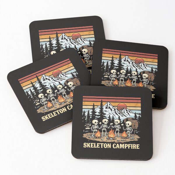 Item preview, Skeleton Campfire – Funny Halloween Camping Design with Skeletons Roasting Marshmallows designed and sold by WHDProduction45.