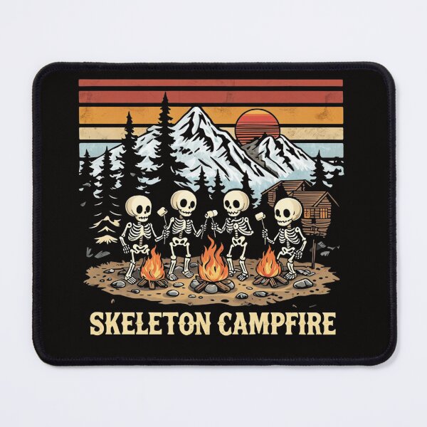 Item preview, Skeleton Campfire – Funny Halloween Camping Design with Skeletons Roasting Marshmallows designed and sold by WHDProduction45.