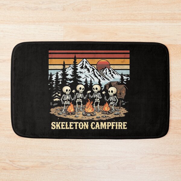 Item preview, Skeleton Campfire – Funny Halloween Camping Design with Skeletons Roasting Marshmallows designed and sold by WHDProduction45.
