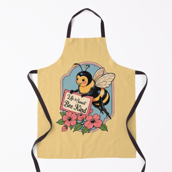 Item preview,  Retro Cute Bee Graphic - "Life is Sweet Bee Kind" Design designed and sold by Vintagenaut Co..