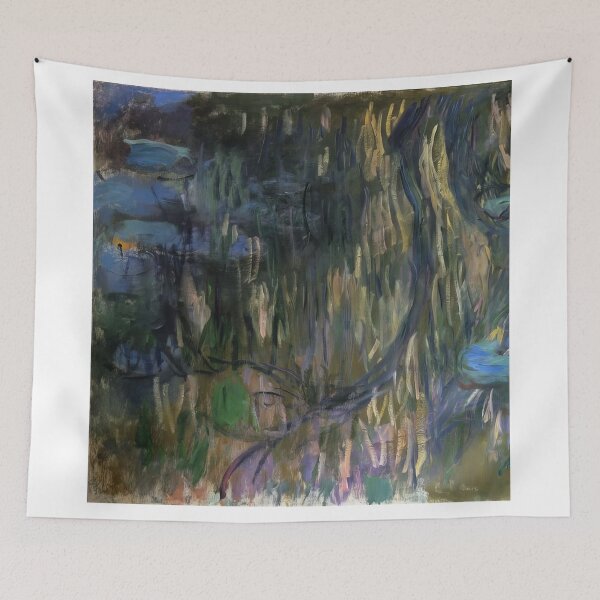 Item preview, Water Lilies Reflections of Weeping Willows  left half   1919 by Claude Monet designed and sold by GabyddAlessandr.