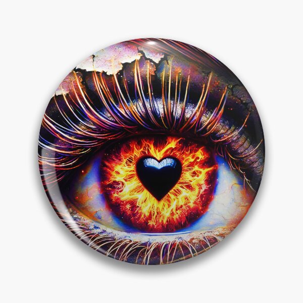 Item preview, Heart of Fire – Fantasy Eye Close-Up with Cracked Earth Skin designed and sold by EmeraldeaArt.