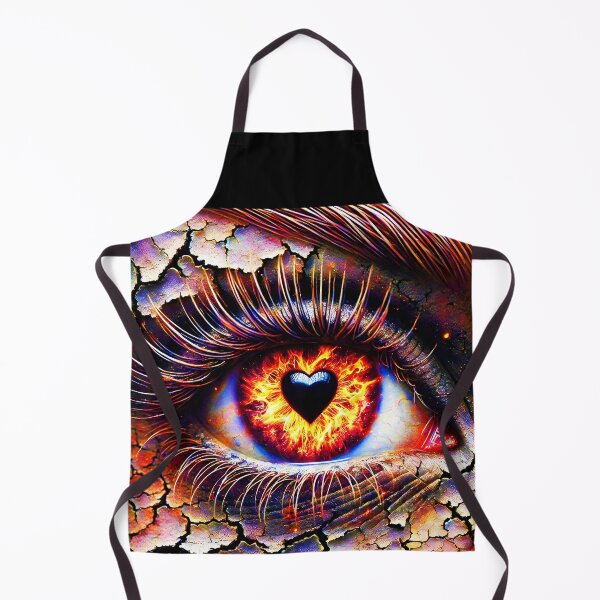 Item preview, Heart of Fire – Fantasy Eye Close-Up with Cracked Earth Skin designed and sold by EmeraldeaArt.