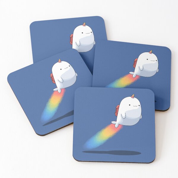Artikelvorschau, Süßer Chibi Narwal Einhorn Regenbogen entworfen und verkauft von blackdogshop.