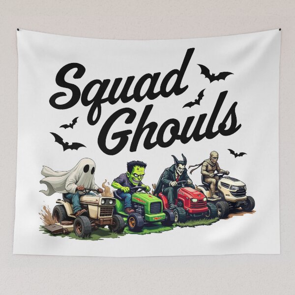 Item preview, Lawnmower Racing - Halloween - Squad Ghouls - Black - Lawn Mower Racing designed and sold by RaceDayRags.