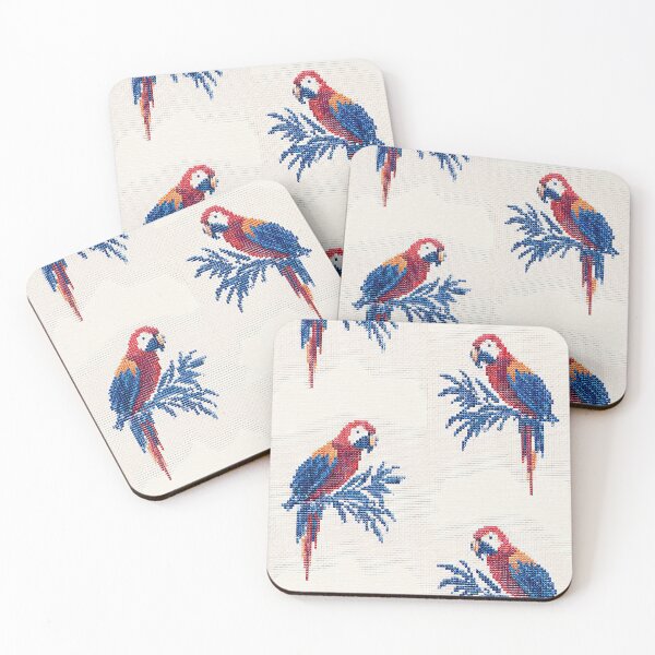 Item preview, Stitched Paradise Macaws designed and sold by RyanPhamDesigns.