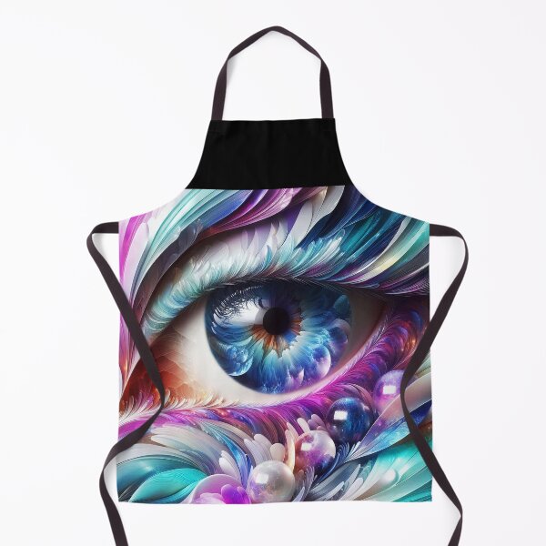 Item preview, Crystal Dream – Delicate Fantasy Eye with Pearls & Feathered Light designed and sold by EmeraldeaArt.