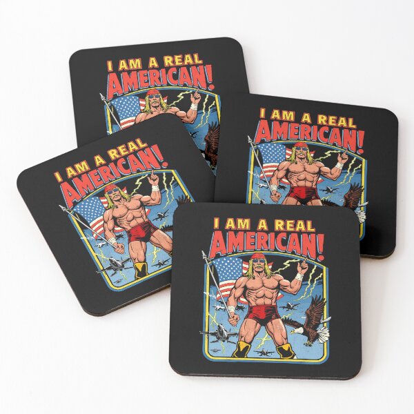 Item preview, Retro "Real American" Wrestling Parody Graphic designed and sold by Vintagenaut Co..
