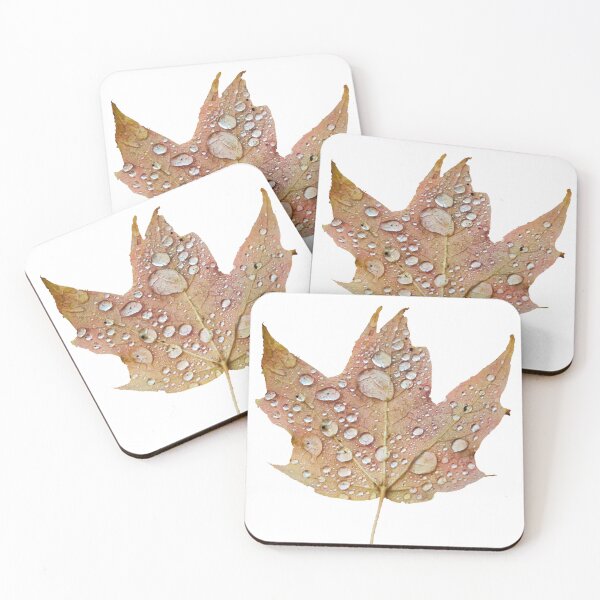 Item preview, Fall Maple Leaf with Fresh Rain Drops  designed and sold by KatJoDesigns.