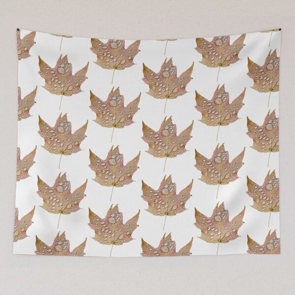 Item preview, Fall Maple Leaf with Fresh Rain Drops  designed and sold by KatJoDesigns.