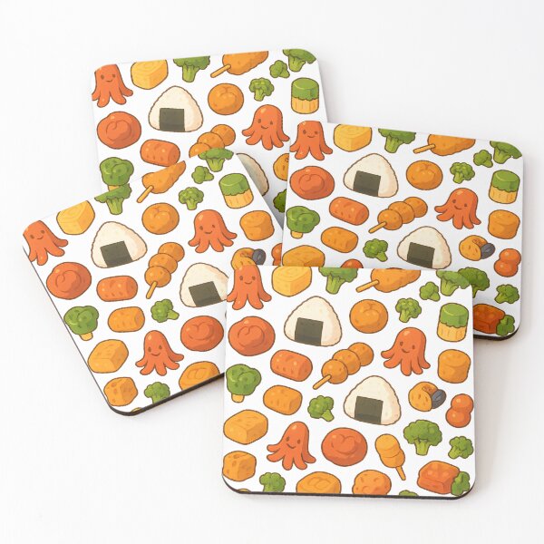 Item preview, Kawaii Bento Octopus & Veggies – Anime Lunch Pattern designed and sold by PosterFuel.