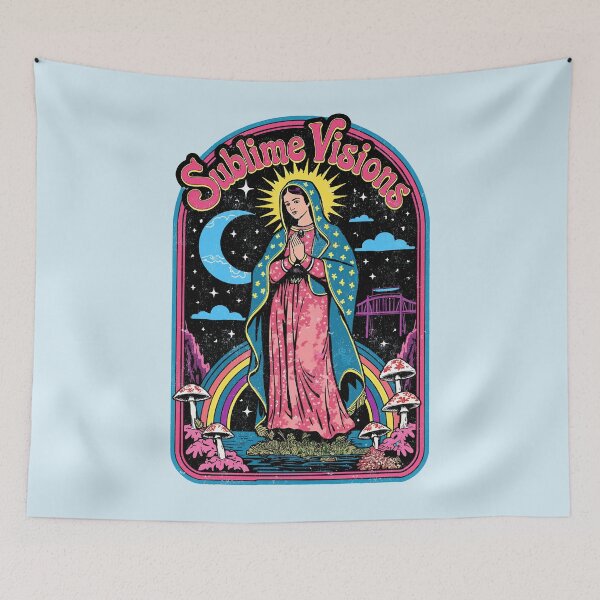 Item preview, Psychedelic Sublime Visions Guadalupe Graphic - Retro Art designed and sold by Vintagenaut Co..