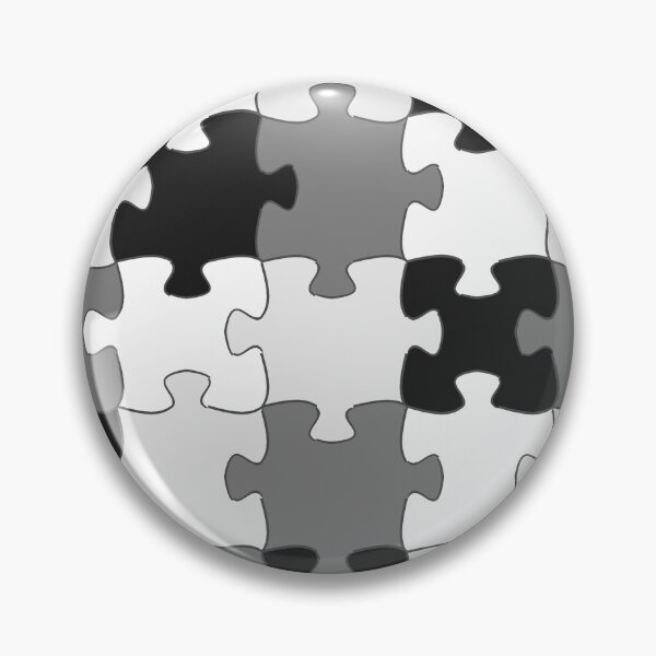 Item preview, Modern Black and White Jigsaw Puzzle Pieces designed and sold by WD-Artist.