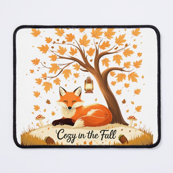 Item preview, Cozy Fall Fox Under Tree – Autumn Woodland Animal Art Print designed and sold by CreativeVisionsHub.