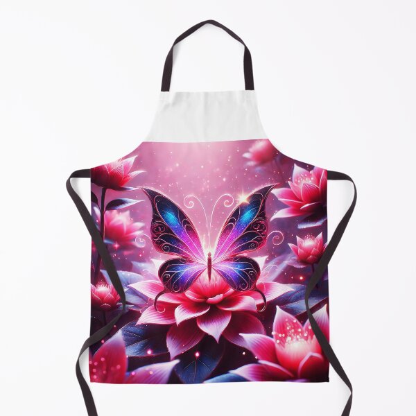 Item preview, Dreamscape Wings – Blue Pink Butterfly on Waterlilies designed and sold by EmeraldeaArt.