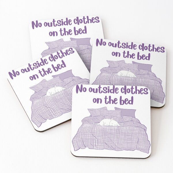 Item preview, No outside clothes on the bed - purple designed and sold by Bluer Horizons Art.