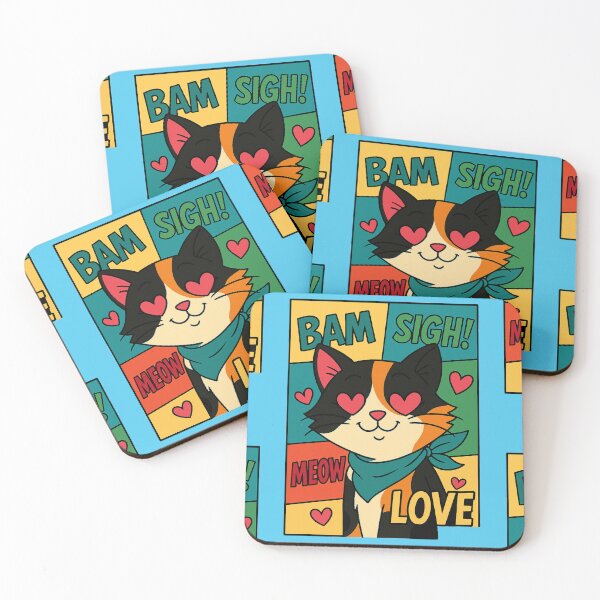 Item preview, Tricolor Kawaii Cat – Fun Pop Art designed and sold by Idelab-11.