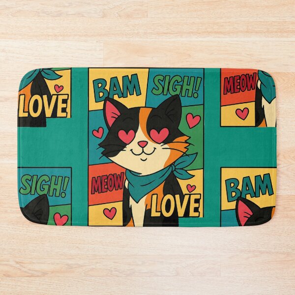 Item preview, Tricolor Kawaii Cat – Fun Pop Art designed and sold by Idelab-11.