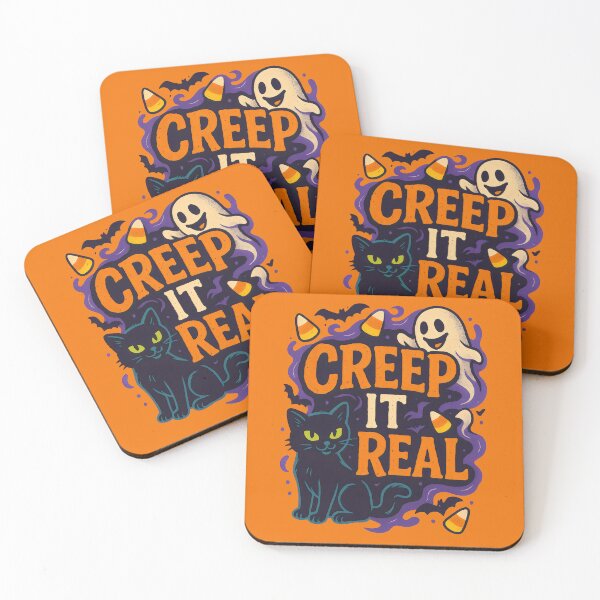 Item preview, Creep It Real Halloween Design with Ghost Cat designed and sold by Stickteez.