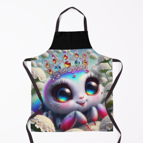 Item preview, Rainbow Spider Princess – Cute Queen on White Flowers designed and sold by EmeraldeaArt.