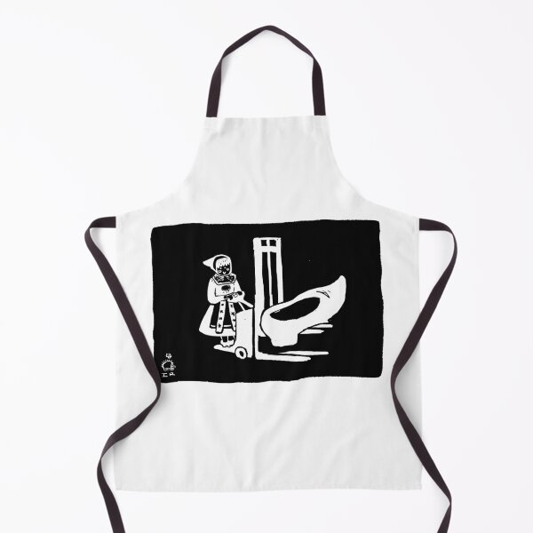 Item preview, Danish folk costume wooden clog forklift illustration BLK designed and sold by Konservatormemes.