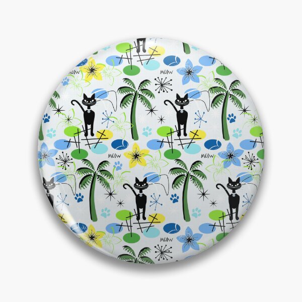Item preview, Beach Cat Retro Tropical Hawaiian Seamless Repeat designed and sold by Sharon Schwalbe.