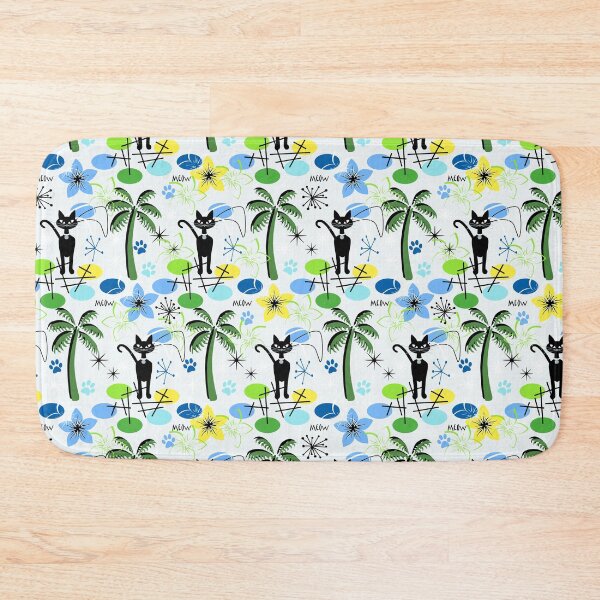 Item preview, Beach Cat Retro Tropical Hawaiian Seamless Repeat designed and sold by Sharon Schwalbe.