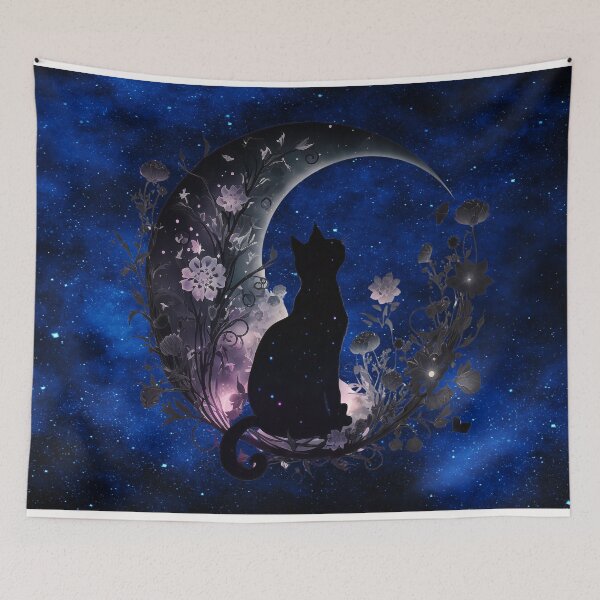 Item preview, Lunar Gaze: The Enchanted Moon Cat designed and sold by MysticOzzy.