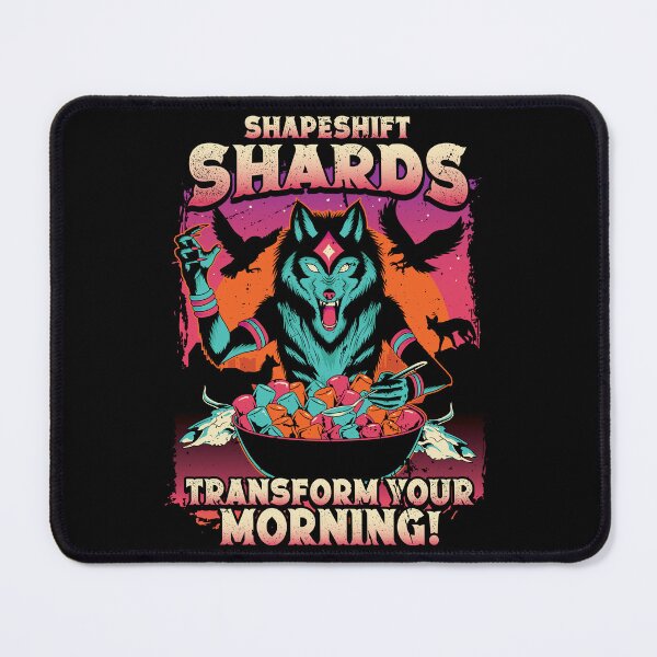 Item preview, Shapeshift Shards Retro Werewolf Cryptid Cereal Box Parody Horror Breakfast Art designed and sold by Crush Retro®.