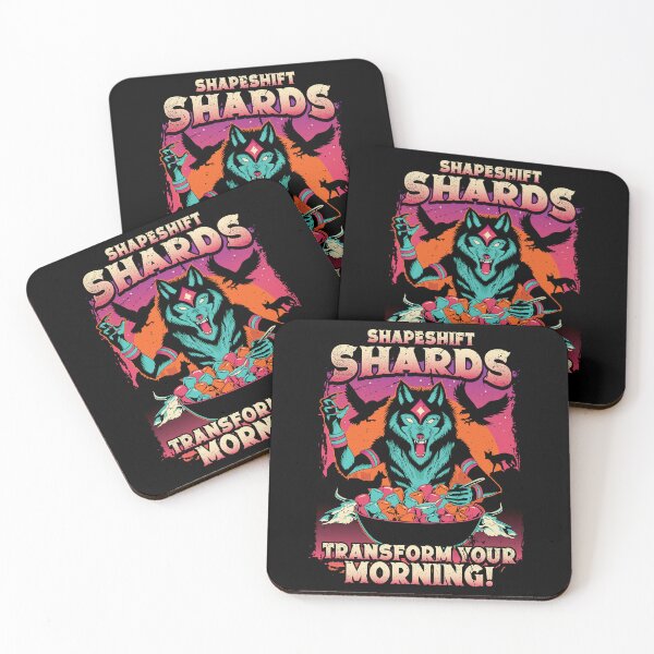Item preview, Shapeshift Shards Retro Werewolf Cryptid Cereal Box Parody Horror Breakfast Art designed and sold by Crush Retro®.
