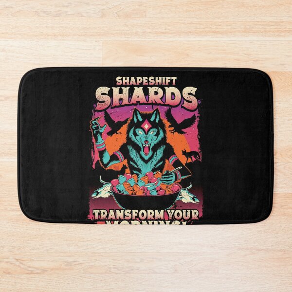 Item preview, Shapeshift Shards Retro Werewolf Cryptid Cereal Box Parody Horror Breakfast Art designed and sold by Crush Retro®.