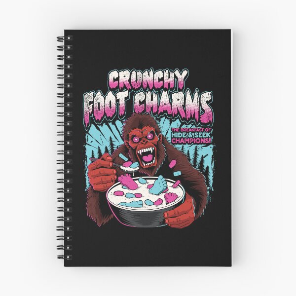 Item preview, Crunchy Foot Charms Funny Bigfoot Cereal Box Parody Vintage Cryptid Artwork designed and sold by Crush Retro®.