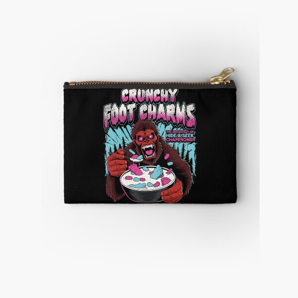 Item preview, Crunchy Foot Charms Funny Bigfoot Cereal Box Parody Vintage Cryptid Artwork designed and sold by Crush Retro®.