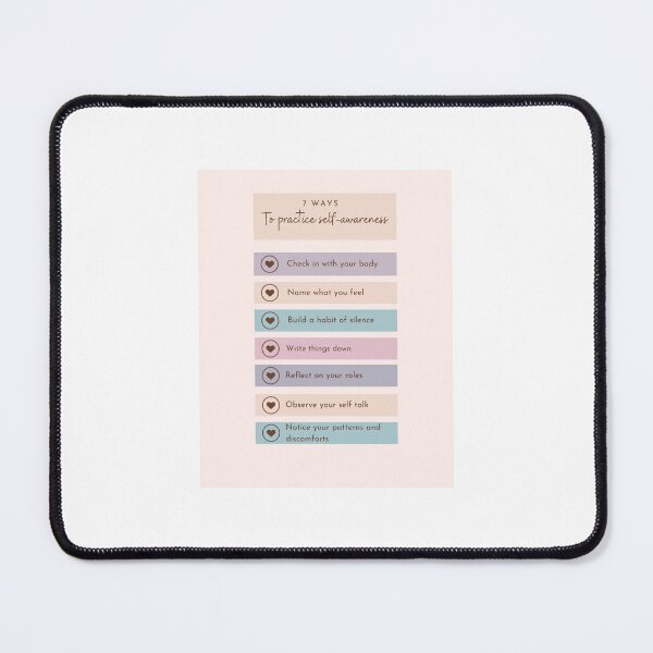 Item preview, Practice self-awareness: body, feelings, silence, writing, reflection, observation. designed and sold by InsightTC.