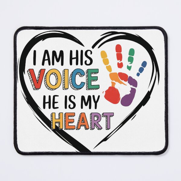 Item preview, AUTISM I am his voice he is my heart kids mother father son daughter  designed and sold by Ratchet100.