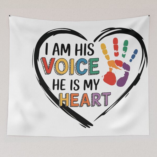 Item preview, AUTISM I am his voice he is my heart kids mother father son daughter  designed and sold by Ratchet100.
