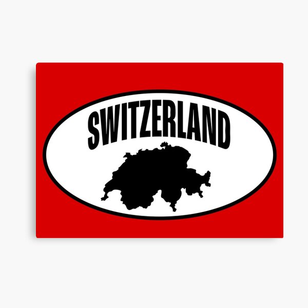 Item preview, Switzerland - Curved Font with Country Shape in Oval designed and sold by chosenhomes.