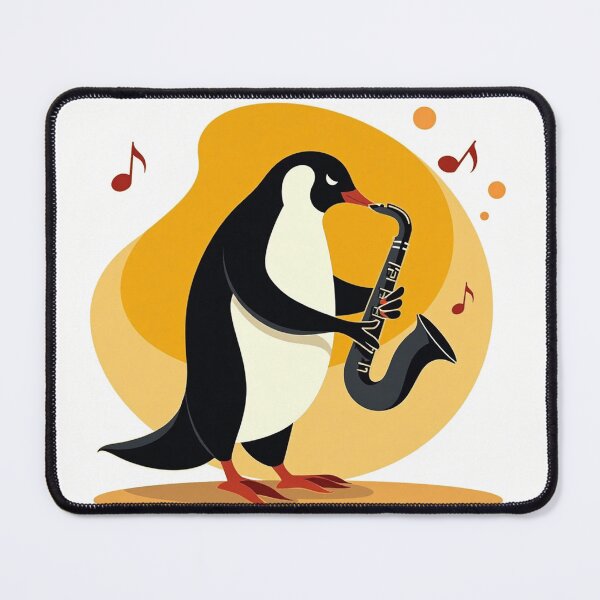 Item preview, Jazz Penguin – Abstract Saxophone Vibes designed and sold by ArtByRahim.