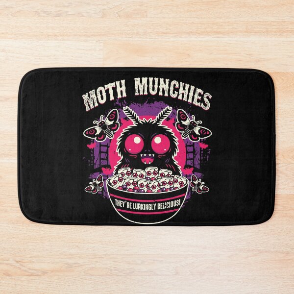 Item preview, Moth Munchies Cute Mothman Cereal Box Retro Neon Cryptid Cartoon Art designed and sold by Crush Retro®.