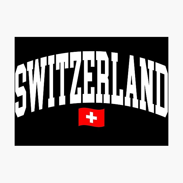 Item preview, Switzerland - Curved Font with Flag designed and sold by chosenhomes.