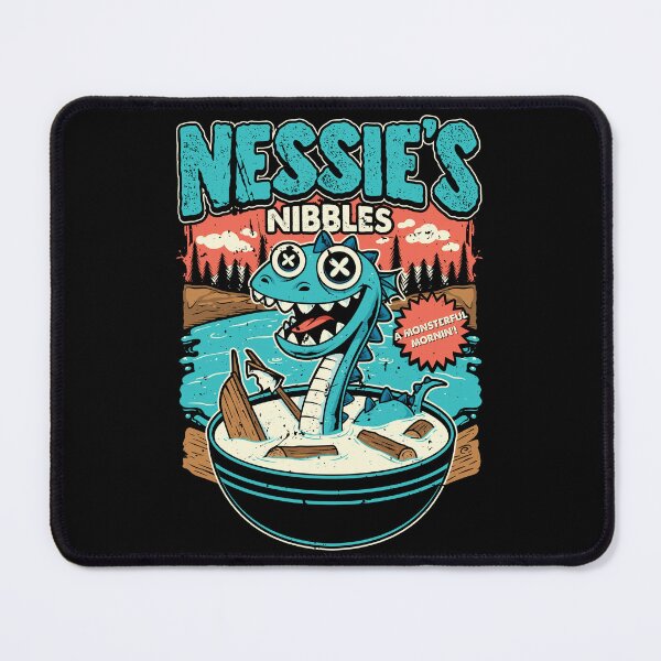 Item preview, Nessie's Nibbles Loch Ness Monster Retro Cereal Box Tourist Souvenir Art designed and sold by Crush Retro®.