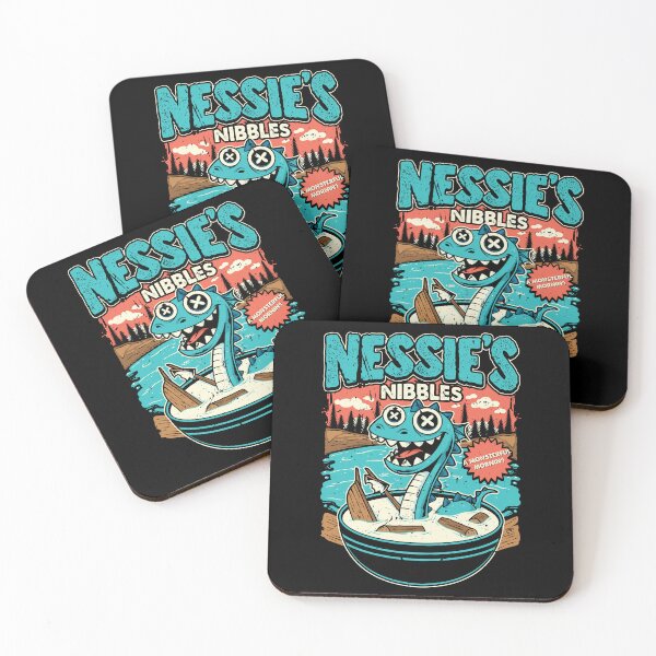 Item preview, Nessie's Nibbles Loch Ness Monster Retro Cereal Box Tourist Souvenir Art designed and sold by Crush Retro®.