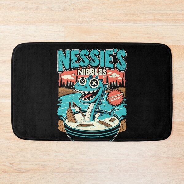 Item preview, Nessie's Nibbles Loch Ness Monster Retro Cereal Box Tourist Souvenir Art designed and sold by Crush Retro®.