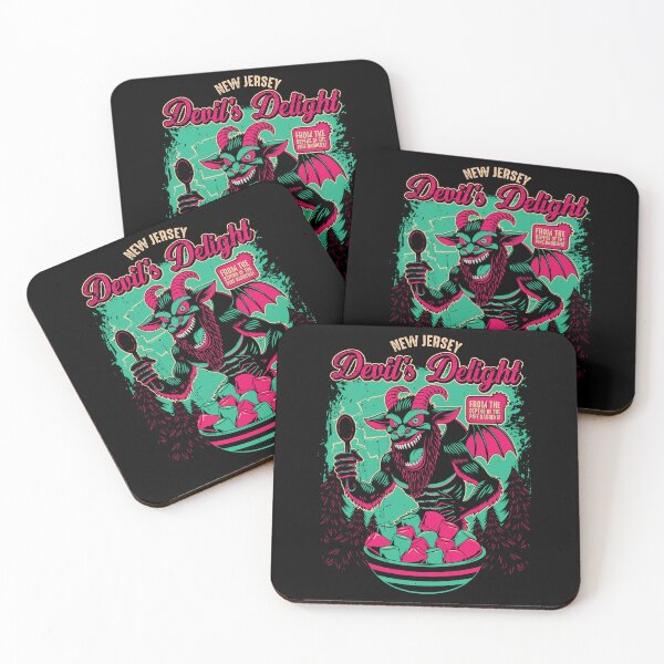 Item preview, Devil's Delight Jersey Devil Cryptid Cereal Box Horror Breakfast Parody Art designed and sold by Crush Retro®.